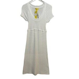NWT Catherine Malandrino | Ivory Wide Rib Maxi Sweater Dress Size Large